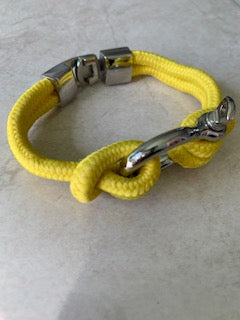 Jean Claude - Yellow D Shackle Rope Bracelet