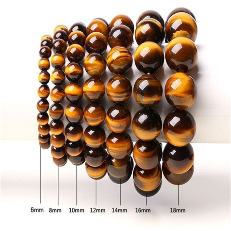 6 8 10 12 14 16 18 20 mm Natural Tiger Eye Volcanic Lava Stone Round Beads For Bracelet Jewelry Making
