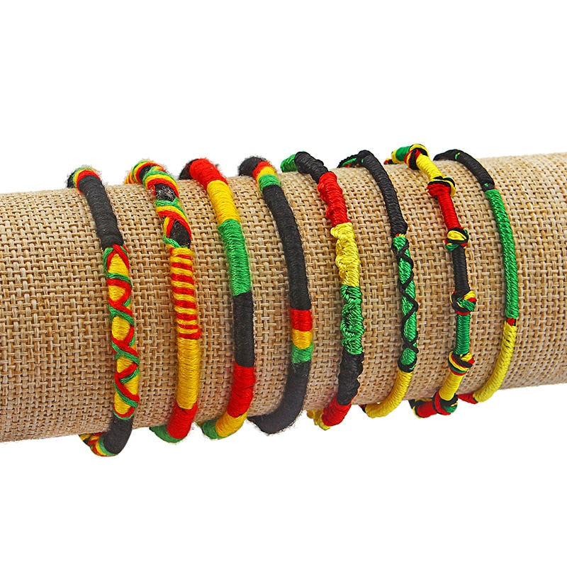 Handmade Ethnic Rasta Wristband Bracelet (3 pack)