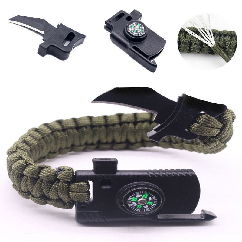 Braided Men's Multi-function Paracord Survival Bracelet