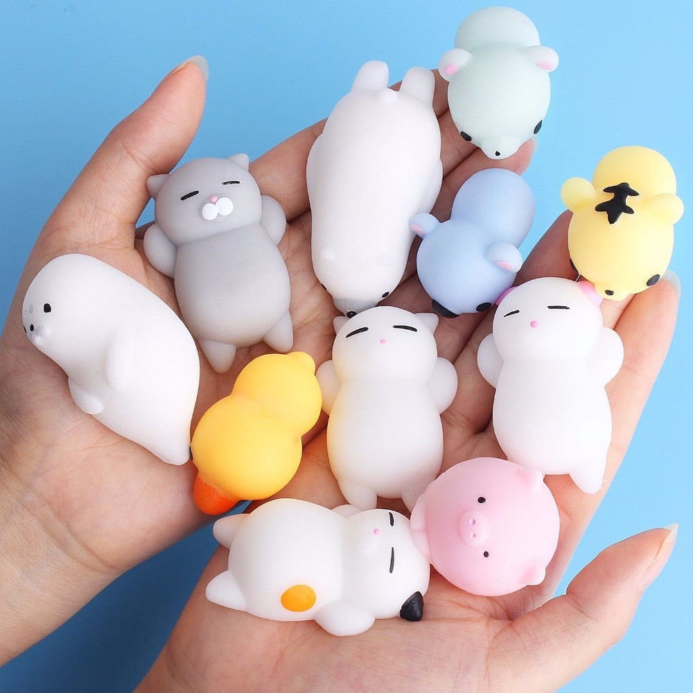 Mini Change Color Squishy Cute Cat Antistress Ball Squeeze Funny Gift Toy