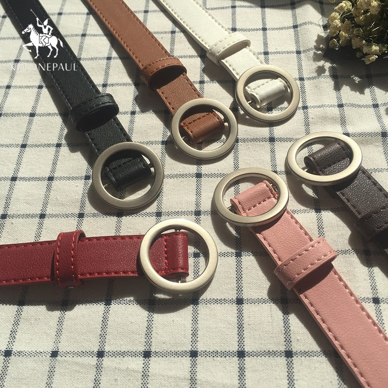 NO.ONEPAUL Circle Pin Belts for women